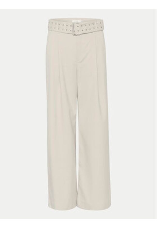 GESTUZ - Gestuz Spodnie materiałowe Editha 10908856 Beżowy Relaxed Fit. Kolor: beżowy. Materiał: syntetyk