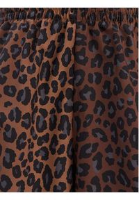 Adidas - adidas Spodnie dresowe Leopard Firebird JW7302 Brązowy Wide Leg. Kolor: brązowy. Materiał: syntetyk #5