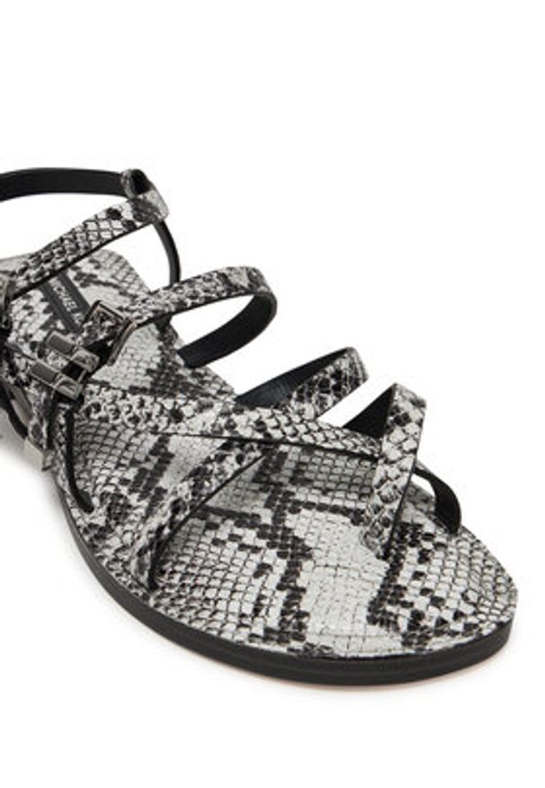 MICHAEL Michael Kors Sandały Darrington 40S5DTFS1E Szary. Kolor: szary. Materiał: skóra