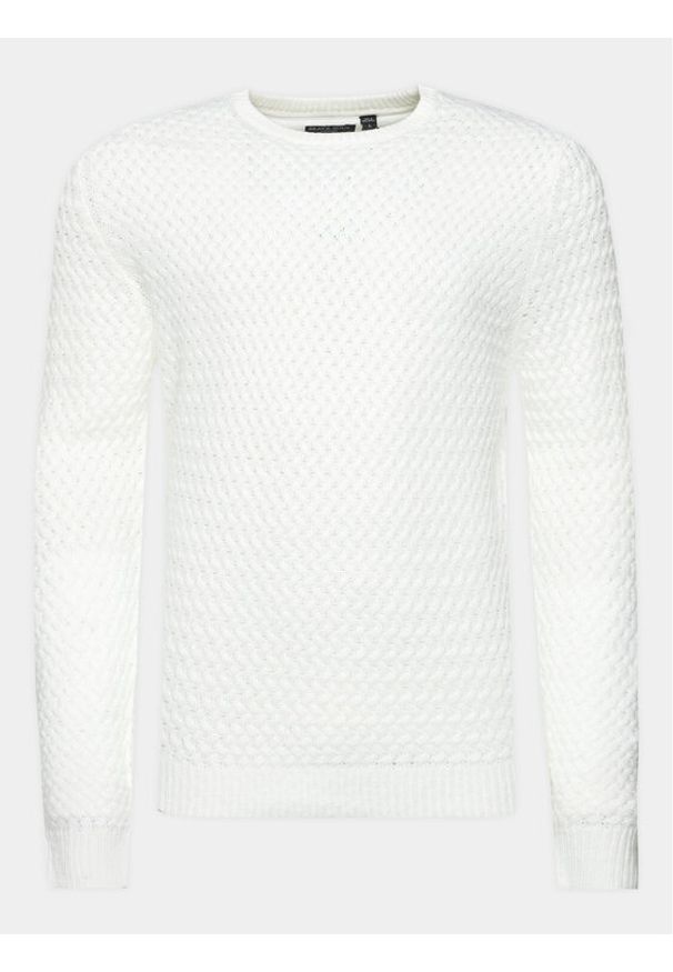 Brave Soul Sweter MK-273BRIGHAMB Écru Regular Fit. Materiał: wełna