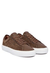 TOMMY HILFIGER - Tommy Hilfiger Sneakersy Premium Dress Leather Mix FM0FM05842 Brązowy. Kolor: brązowy. Materiał: zamsz, skóra #2