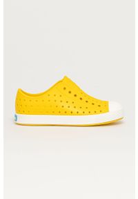 Native - Tenisówki dziecięce. Nosek buta: okrągły. Zapięcie: bez zapięcia. Kolor: żółty. Materiał: syntetyk, materiał, guma. Szerokość cholewki: normalna #1