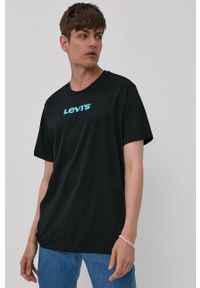 Levi's® - Levi's T-shirt męski kolor czarny z nadrukiem. Okazja: na spotkanie biznesowe, na co dzień. Kolor: czarny. Materiał: dzianina. Wzór: nadruk. Styl: biznesowy, casual #1