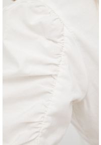 Levi's® - Levi's bluzka bawełniana damska kolor biały gładka. Okazja: na spotkanie biznesowe, na co dzień. Kolor: biały. Materiał: bawełna. Długość rękawa: krótki rękaw. Długość: krótkie. Wzór: gładki. Styl: biznesowy, casual #3