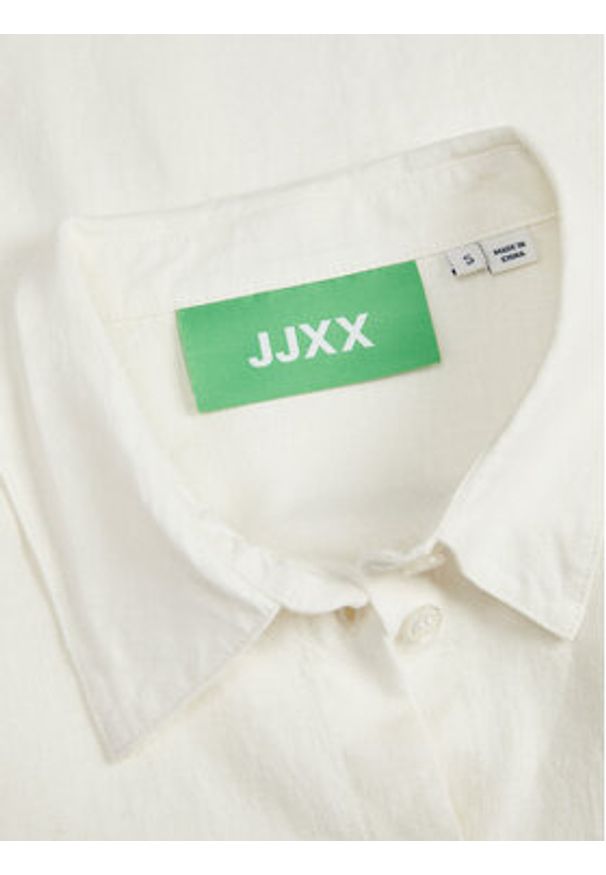 JJXX Koszula Jamie 12269668 Biały Oversize. Kolor: biały. Materiał: len, wiskoza