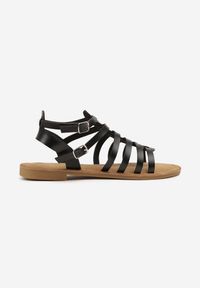 Renee - Czarne Sandały w Stylu Rzymianek Addmea. Okazja: na co dzień. Zapięcie: sprzączka. Kolor: czarny. Styl: elegancki, casual #5