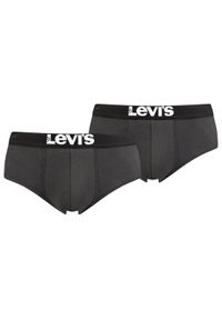 Levi's® Komplet 2 par slipów Solid Basic 905003001 Czarny. Kolor: czarny. Materiał: bawełna