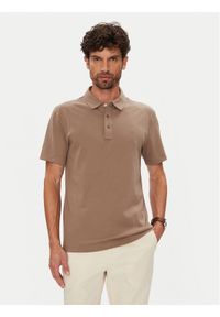 Michael Kors Polo CS15073C93 Brązowy Regular Fit. Typ kołnierza: polo. Kolor: brązowy. Materiał: bawełna