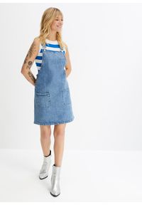 bonprix - Sukienka dżinsowa ogrodniczka. Kolor: niebieski. Materiał: denim #3