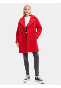 Desigual Płaszcz przejściowy 23WWEW21 Czerwony Comfort Fit. Kolor: czerwony. Materiał: syntetyk #1