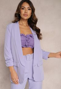 Renee - Jasnofioletowa Marynarka Orolea. Kolor: fioletowy. Materiał: tkanina. Wzór: jednolity, gładki. Styl: elegancki