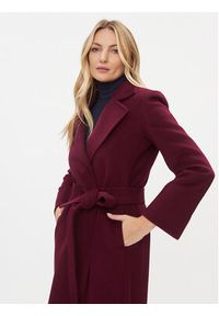 MAX&Co. Płaszcz wełniany Longrun 70140423 Bordowy Regular Fit. Kolor: czerwony. Materiał: wełna #2