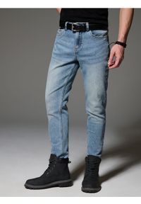 Sinsay - Jeansy cropped skinny - niebieski. Kolor: niebieski