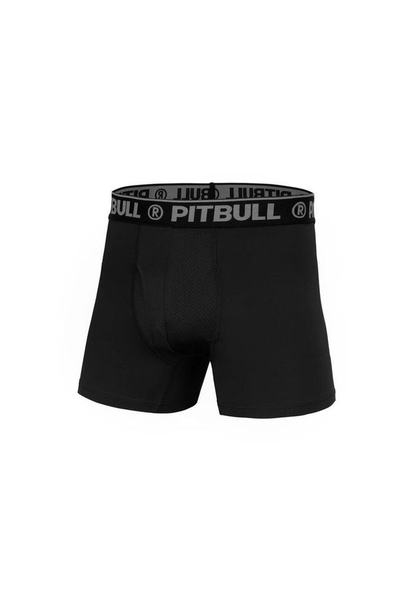 PITBULL - Bokserki męskie Pitbull Sport Mikrofibra 3-pak. Kolor: czarny. Materiał: mikrofibra