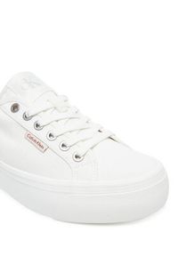 Calvin Klein Jeans Tenisówki Vulc Flatform Ctn Logo Tag YW0YW01838 Biały. Kolor: biały. Materiał: materiał #5