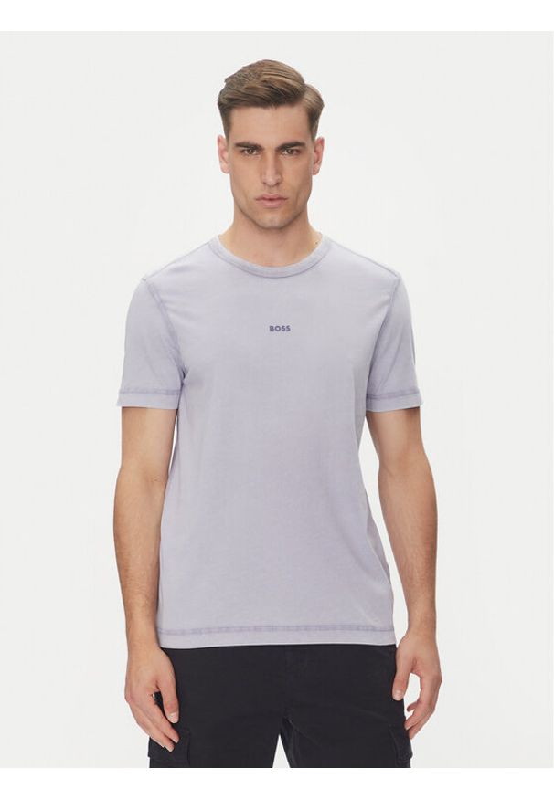 BOSS T-Shirt Tokks 50502173 Fioletowy Regular Fit. Kolor: fioletowy. Materiał: bawełna