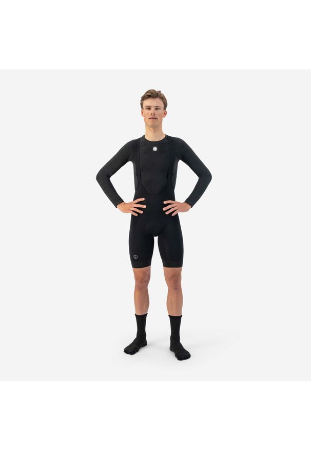 ROGELLI - Spodenki rowerowe męskie Rogelli Thermal Dwr, ocieplane. Kolor: czarny. Długość: krótkie. Sezon: jesień, wiosna. Sport: kolarstwo