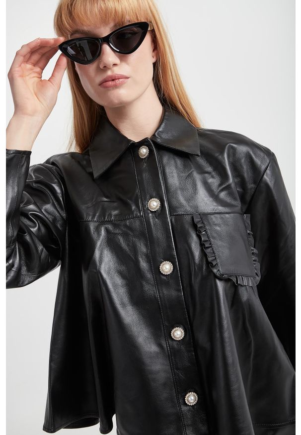 Custommade - Koszula damska skórzana CUSTOMMADE. Materiał: skóra