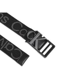Calvin Klein Jeans Pasek Męski Monogram Slider Webbing Belt35Mm K50K511819 Czarny. Kolor: czarny. Materiał: materiał