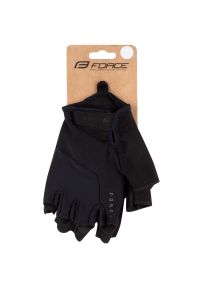 FORCE - Rękawiczki rowerowe dla dorosłych krótkie Force Land unisex. Kolor: czarny
