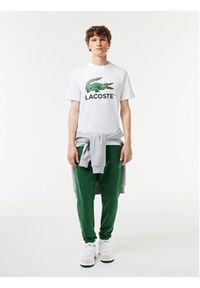 Lacoste T-Shirt TH1285 Biały Regular Fit. Kolor: biały. Materiał: bawełna #6