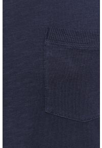Selected Homme - Selected T-shirt kolor granatowy. Okazja: na co dzień. Kolor: niebieski. Materiał: dzianina. Wzór: gładki. Styl: casual