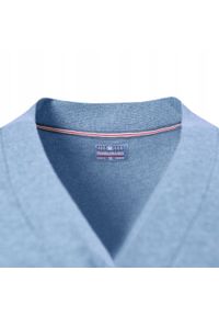 Bawełniany Sweter Męski, Rozpinany (Kardigan) - Pako Jeans - Niebieski. Okazja: na spotkanie biznesowe, do pracy. Kolor: niebieski. Materiał: bawełna. Styl: biznesowy, klasyczny #5