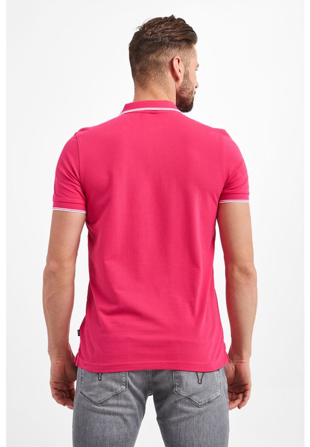 JOOP! Jeans - Polo Angello JOOP! JEANS. Typ kołnierza: polo. Długość rękawa: krótki rękaw. Długość: krótkie. Wzór: haft. Styl: klasyczny