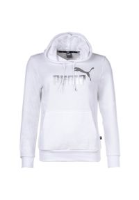 Bluza damska Puma ESS+ Metallic Logo Hoodie FL. Kolor: biały