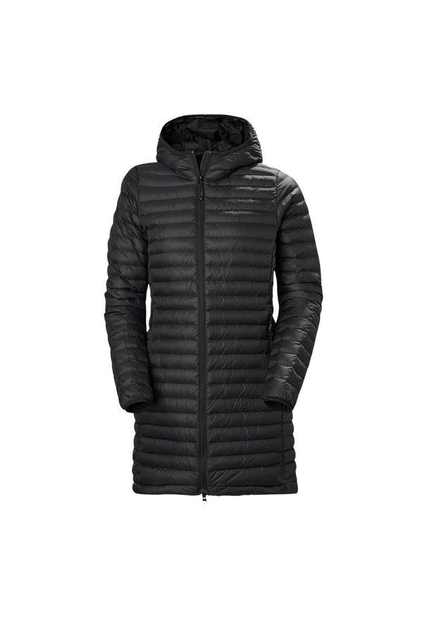 Damska długa kurtka izolacyjna Helly Hansen sirdal. Kolor: czarny. Długość: długie. Sezon: zima. Sport: turystyka piesza