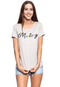 Mustang - MUSTANG T SHIRT DAMSKI Alina C Print 1009824 4025. Wzór: nadruk