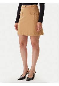 Guess Spódnica trapezowa W5BD61 KCMU2 Beżowy Regular Fit. Kolor: beżowy. Materiał: syntetyk