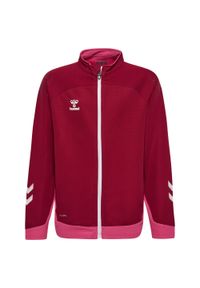 Kurtka dziecięca zapinana na zamek Hummel hmlLEAD poly. Kolor: czerwony, wielokolorowy, brązowy. Sport: fitness, piłka ręczna