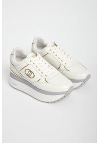 Liu Jo - Sneakersy damskie skórzane LIU JO. Materiał: skóra