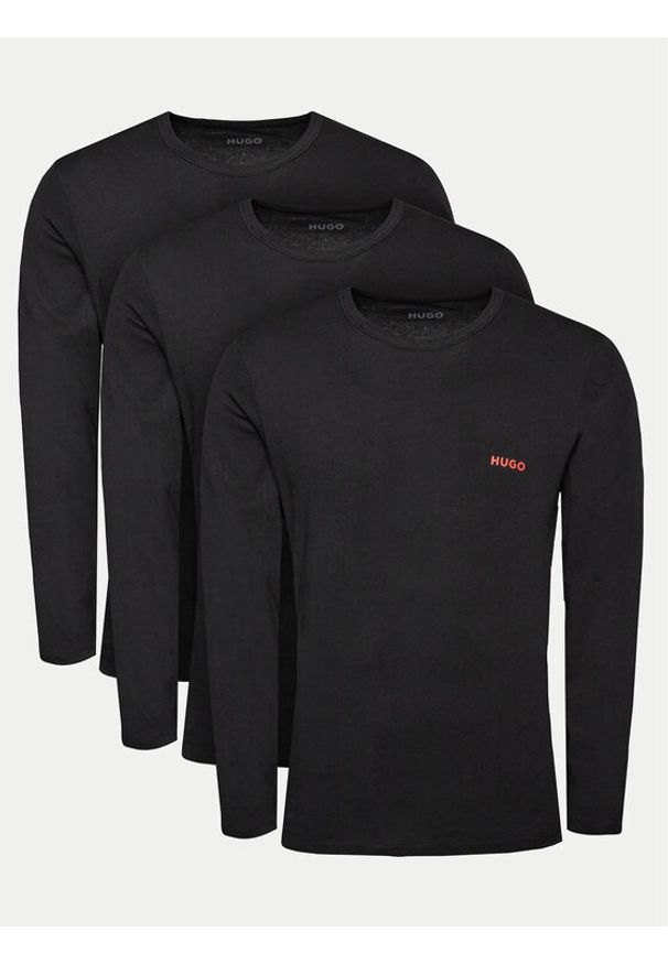 Hugo Komplet 3 longsleeve 50492631 Czarny Regular Fit. Kolor: czarny. Materiał: bawełna. Długość rękawa: długi rękaw