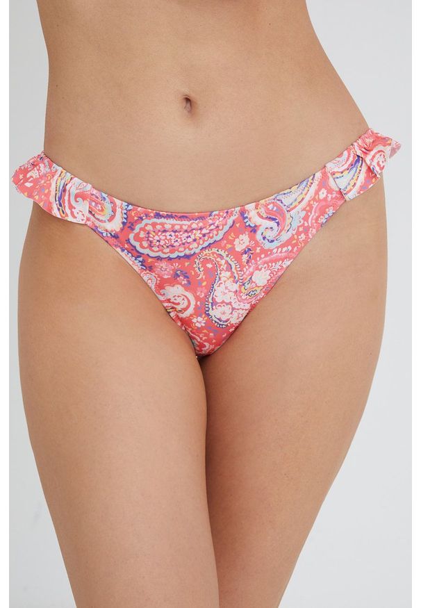 United Colors of Benetton figi kąpielowe kolor różowy. Kolor: różowy. Materiał: materiał. Długość: długie