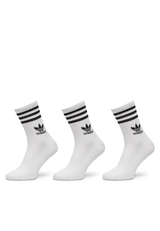 Adidas - adidas Skarpety długie IJ0733 Biały. Kolor: biały. Materiał: materiał, bawełna