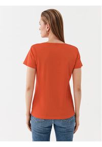 Pinko T-Shirt 100372 A0MA Pomarańczowy Regular Fit. Kolor: pomarańczowy. Materiał: bawełna