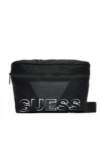 Guess Saszetka nerka HMVEGLP5162 Czarny. Kolor: czarny. Materiał: materiał