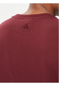 Adidas - adidas T-Shirt Essentials IS1301 Bordowy Regular Fit. Kolor: czerwony. Materiał: bawełna #5
