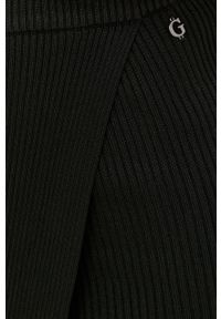 Guess spódnica kolor czarny midi ołówkowa. Kolor: czarny. Materiał: dzianina