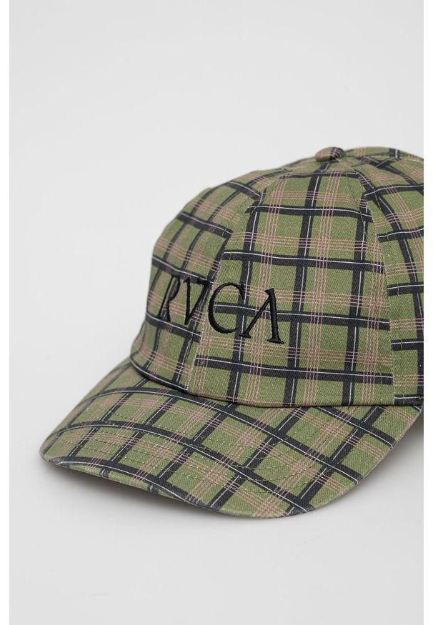 RVCA Czapka kolor zielony gładka. Kolor: zielony. Wzór: gładki