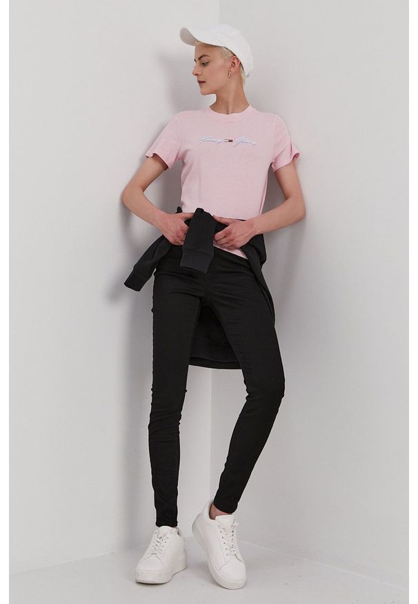 Tommy Jeans - Jeansy Sylvia. Kolor: czarny