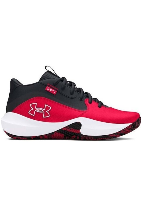 Buty do koszykówki dziecięce Under Armour GS Lockdown 7. Kolor: wielokolorowy, czerwony. Sport: koszykówka