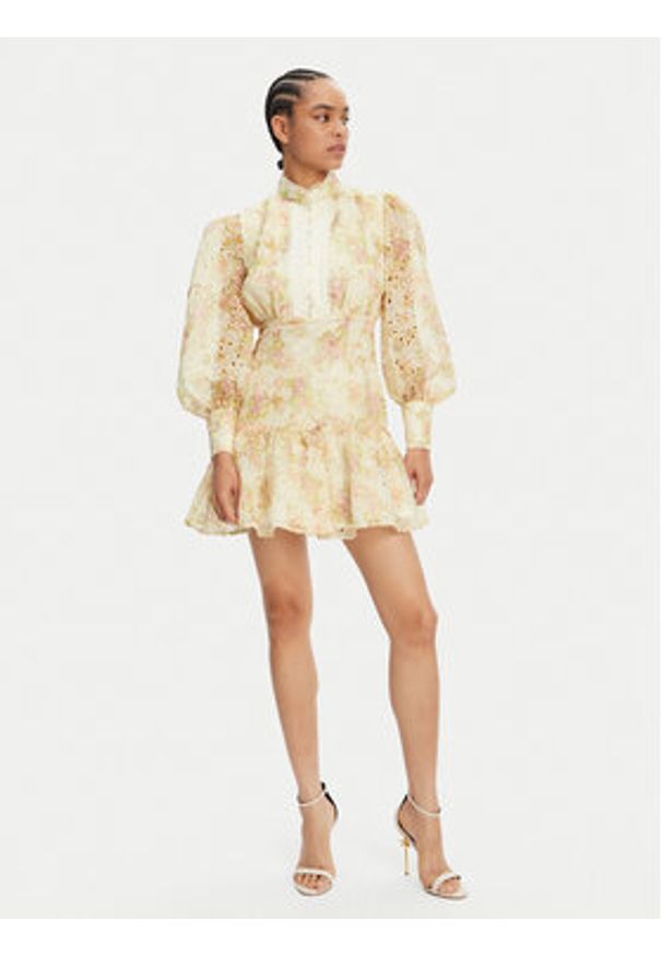 BARDOT - Bardot Sukienka koktajlowa 58421DB3 Beżowy Regular Fit. Kolor: beżowy. Materiał: syntetyk. Styl: wizytowy