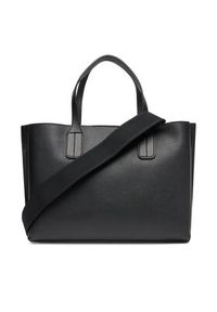 TOMMY HILFIGER - Tommy Hilfiger Torebka Th Distinct Mini Tote AW0AW17459 Czarny. Kolor: czarny. Materiał: skórzane #5