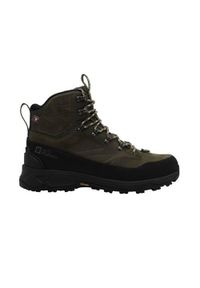 Buty trekkingowe męskie Jack Wolfskin Terraquest Arctic Texapore Mid. Wysokość cholewki: za kostkę. Kolor: zielony, wielokolorowy. Materiał: tkanina, zamsz. Szerokość cholewki: normalna. Sport: turystyka piesza