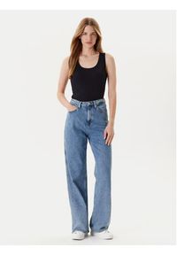 United Colors of Benetton - United Colors Of Benetton Top 3GA2DH010 Czarny Slim Fit. Kolor: czarny. Materiał: bawełna #4