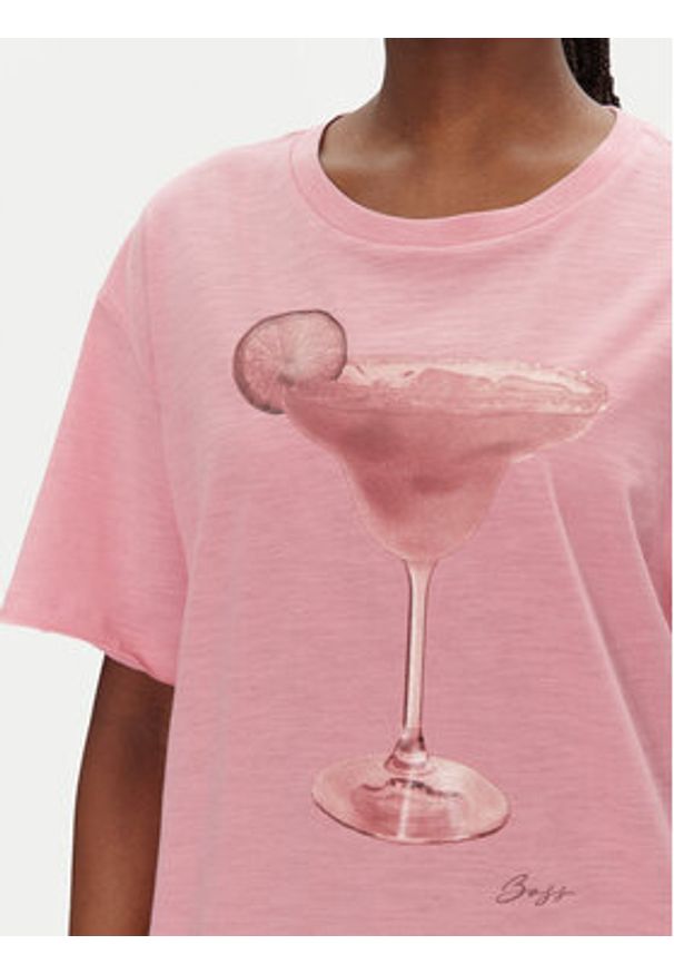 BOSS T-Shirt C_Eband_4 50540433 Różowy Relaxed Fit. Kolor: różowy. Materiał: bawełna