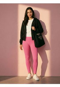 Sinsay - Legginsy z efektem sprania - różowy. Kolor: różowy #1